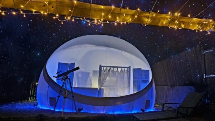 Hotel Burbujas Astronómicas Albarari Sanxenxo Exterior foto