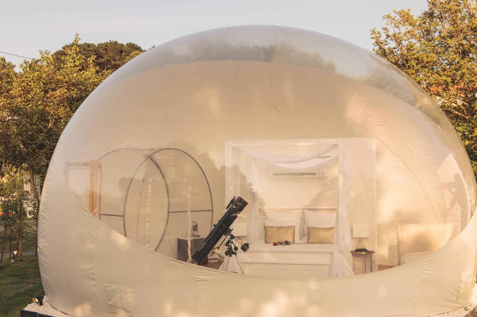 Hotel Burbujas Astronómicas Albarari Sanxenxo Exterior foto